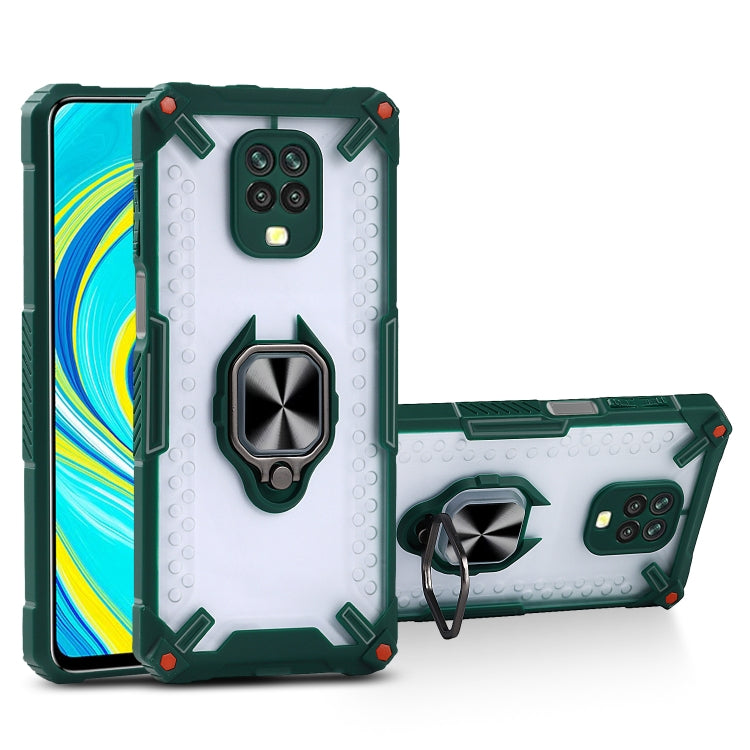 Matte TPU + PC Magnetic Shockproof Case with Ring Holder For Xiaomi Redmi Note 9S