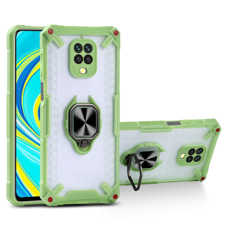 Matte TPU + PC Magnetic Shockproof Case with Ring Holder For Xiaomi Redmi Note 9S