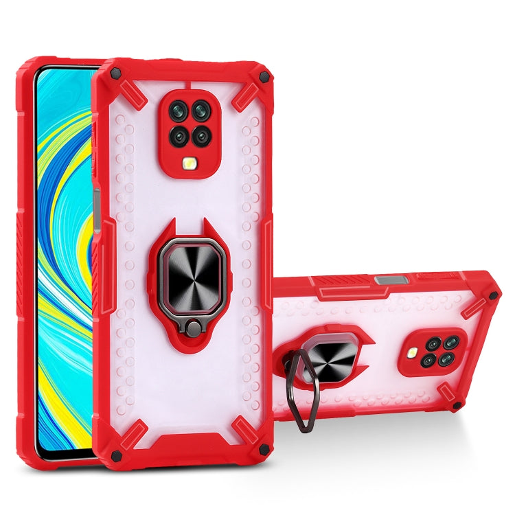 Matte TPU + PC Magnetic Shockproof Case with Ring Holder For Xiaomi Redmi Note 9S