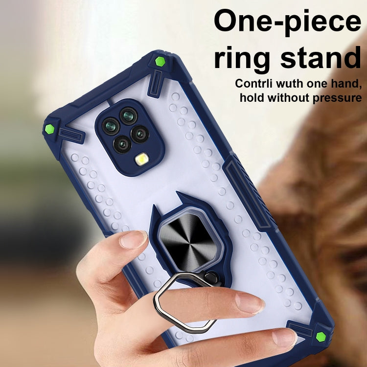 Matte TPU + PC Magnetic Shockproof Case with Ring Holder For Xiaomi Redmi Note 9S