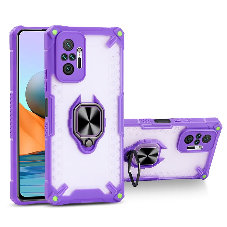 Matte TPU + PC Magnetic Shockproof Case with Ring Holder For Xiaomi Redmi Note 10 Pro