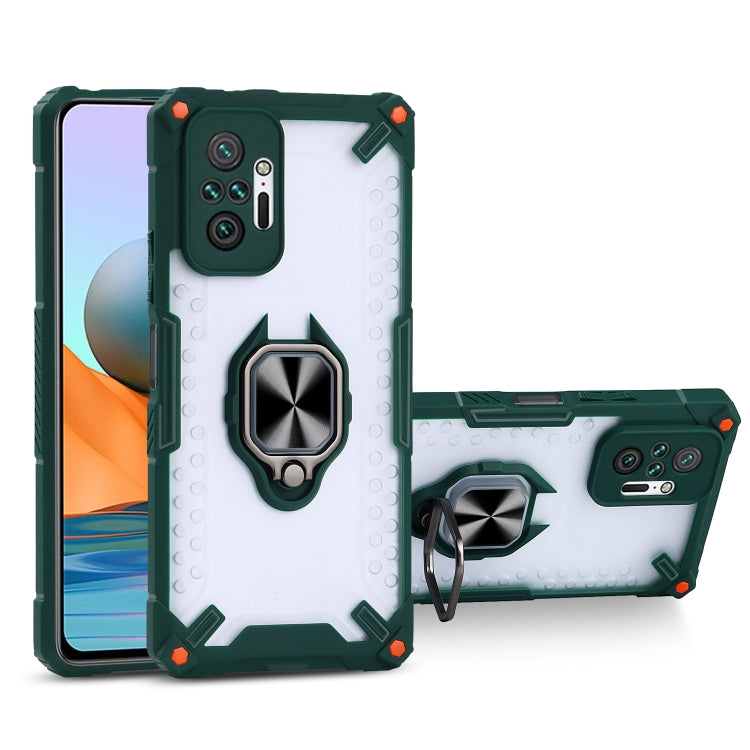 Matte TPU + PC Magnetic Shockproof Case with Ring Holder For Xiaomi Redmi Note 10 Pro