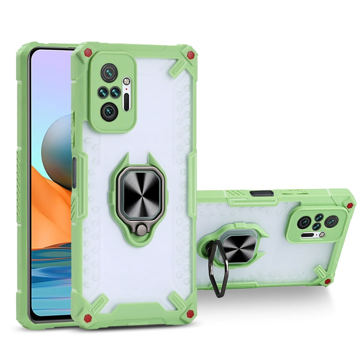 Matte TPU + PC Magnetic Shockproof Case with Ring Holder For Xiaomi Redmi Note 10 Pro