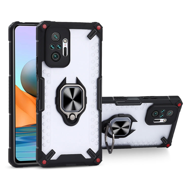 Matte TPU + PC Magnetic Shockproof Case with Ring Holder For Xiaomi Redmi Note 10 Pro