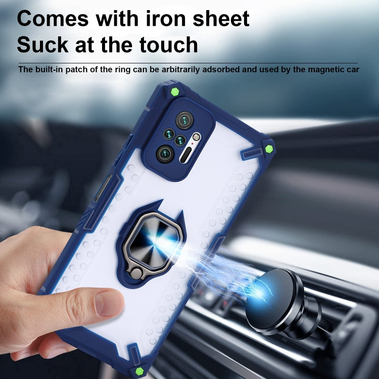 Matte TPU + PC Magnetic Shockproof Case with Ring Holder For Xiaomi Redmi Note 10 Pro