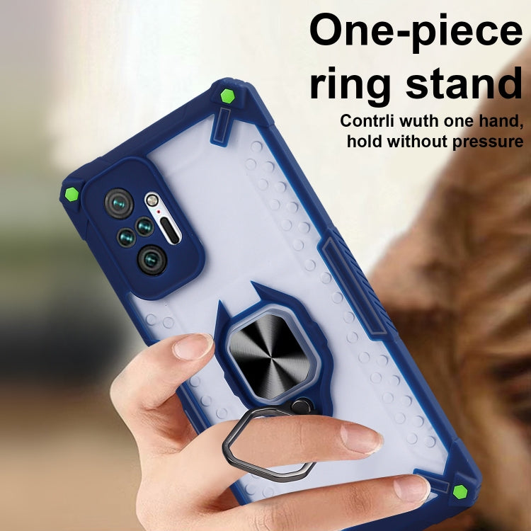 Matte TPU + PC Magnetic Shockproof Case with Ring Holder For Xiaomi Redmi Note 10 Pro