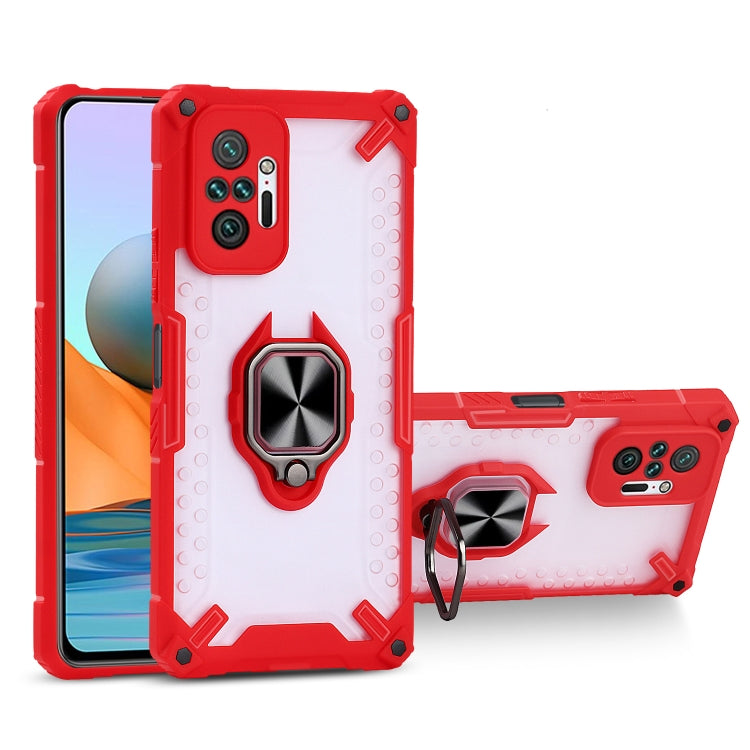 Matte TPU + PC Magnetic Shockproof Case with Ring Holder For Xiaomi Redmi Note 10 Pro
