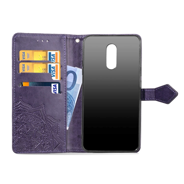 For Xiaomi Redmi 5 Plus Halfway Mandala Embossing Pattern Horizontal Flip Leather Case with Holder & Card Slots & Wallet & Lanyard