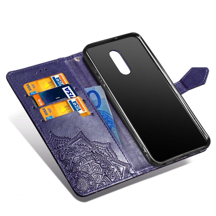 For Xiaomi Redmi 5 Plus Halfway Mandala Embossing Pattern Horizontal Flip Leather Case with Holder & Card Slots & Wallet & Lanyard