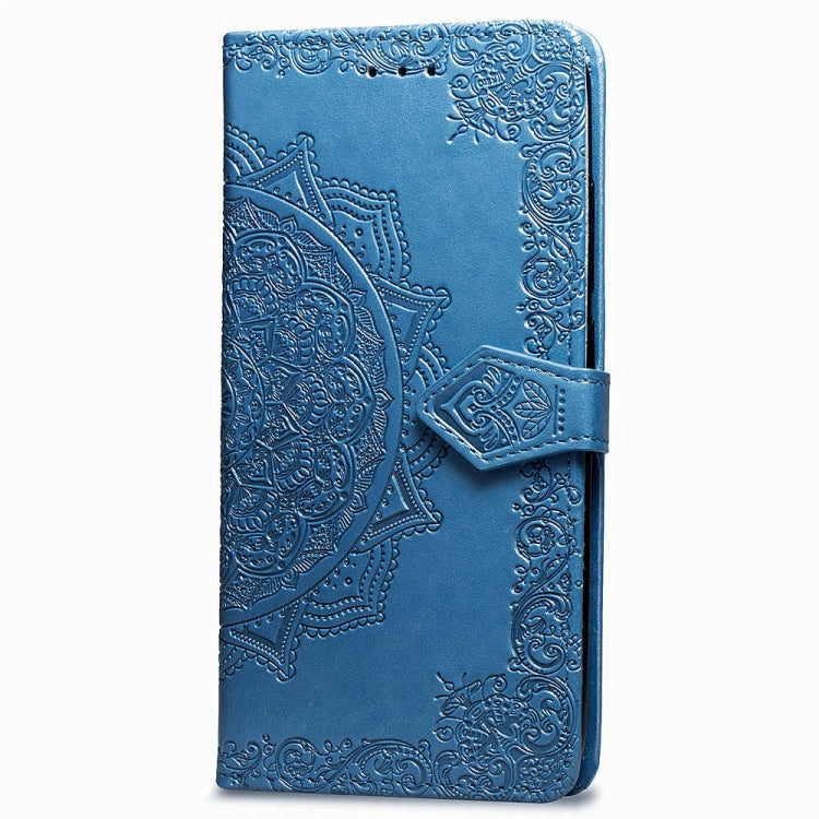 For Xiaomi Redmi Note 6 Halfway Mandala Embossing Pattern Horizontal Flip Leather Case with Holder & Card Slots & Wallet & Lanyard