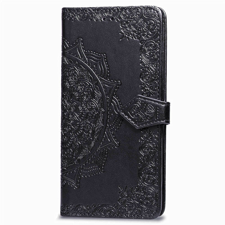 For Xiaomi Redmi Note 6 Halfway Mandala Embossing Pattern Horizontal Flip Leather Case with Holder & Card Slots & Wallet & Lanyard