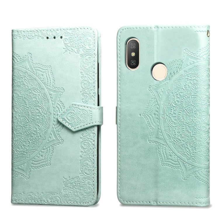 For Xiaomi Redmi Note 5 Pro Halfway Mandala Embossing Pattern Horizontal Flip Leather Case with Holder & Card Slots & Wallet & Lanyard