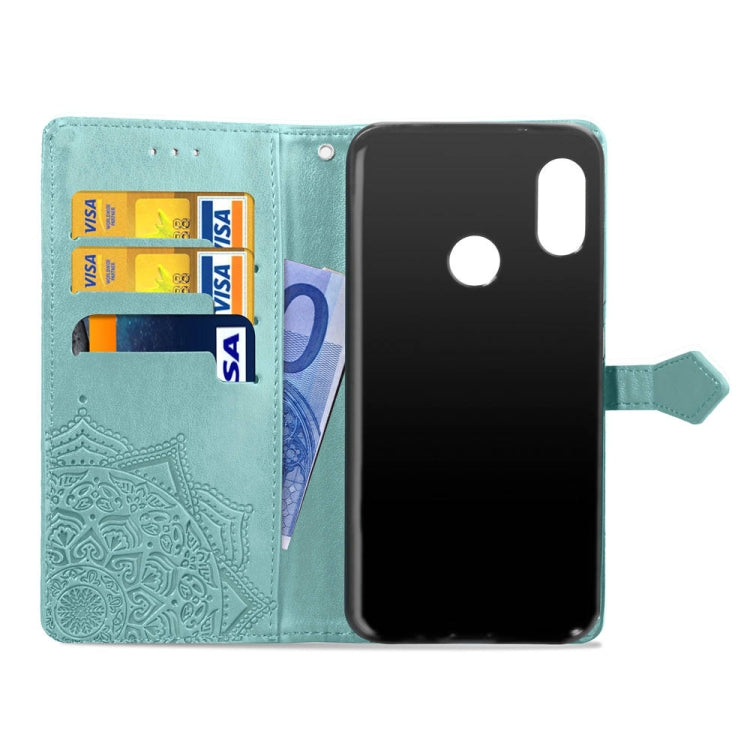 For Xiaomi Redmi Note 5 Pro Halfway Mandala Embossing Pattern Horizontal Flip Leather Case with Holder & Card Slots & Wallet & Lanyard