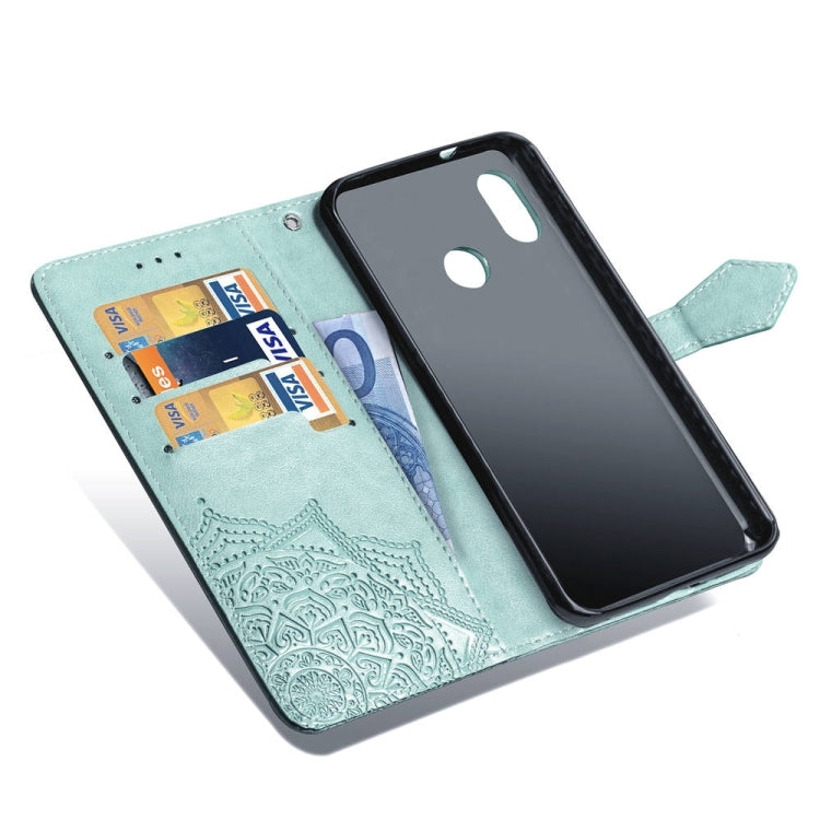 For Xiaomi Redmi Note 5 Pro Halfway Mandala Embossing Pattern Horizontal Flip Leather Case with Holder & Card Slots & Wallet & Lanyard