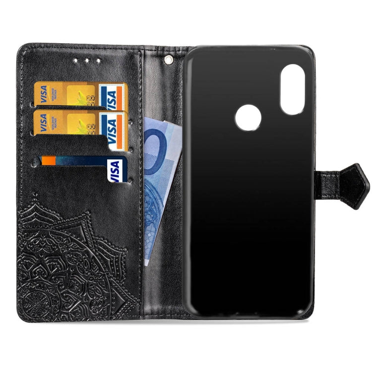 For Xiaomi Redmi Note 5 Pro Halfway Mandala Embossing Pattern Horizontal Flip Leather Case with Holder & Card Slots & Wallet & Lanyard