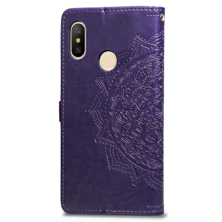 For Xiaomi Redmi Note 5 Pro Halfway Mandala Embossing Pattern Horizontal Flip Leather Case with Holder & Card Slots & Wallet & Lanyard