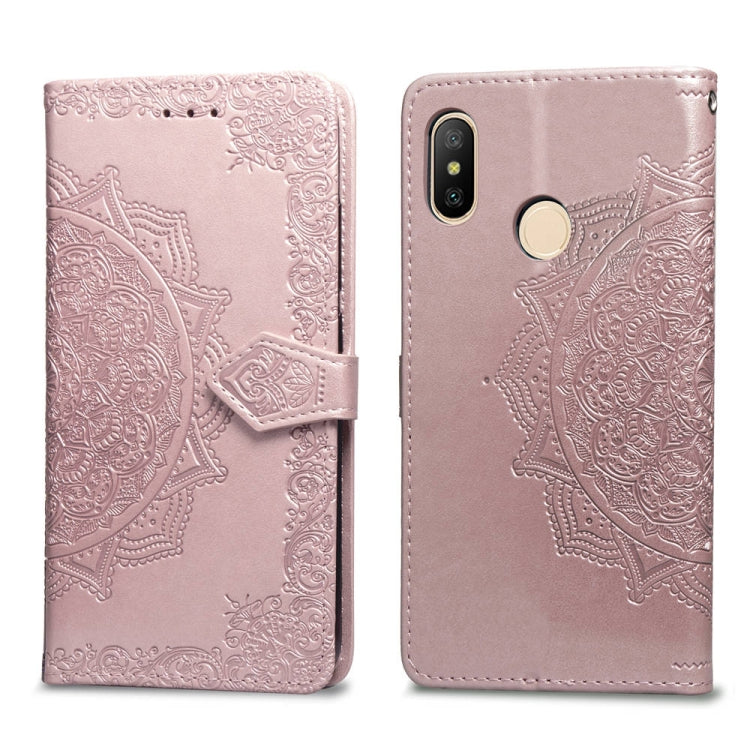 For Xiaomi Redmi Note 5 Pro Halfway Mandala Embossing Pattern Horizontal Flip Leather Case with Holder & Card Slots & Wallet & Lanyard