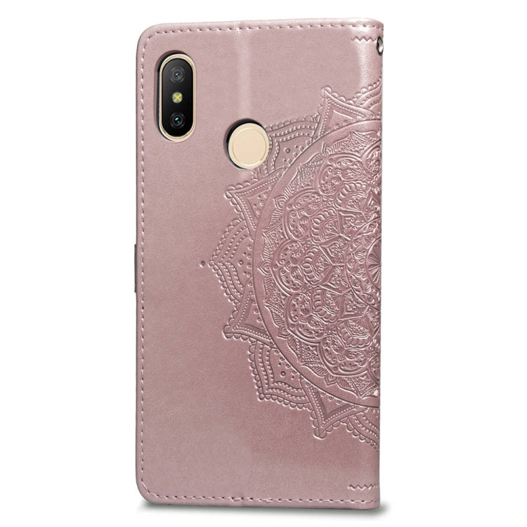 For Xiaomi Redmi Note 5 Pro Halfway Mandala Embossing Pattern Horizontal Flip Leather Case with Holder & Card Slots & Wallet & Lanyard