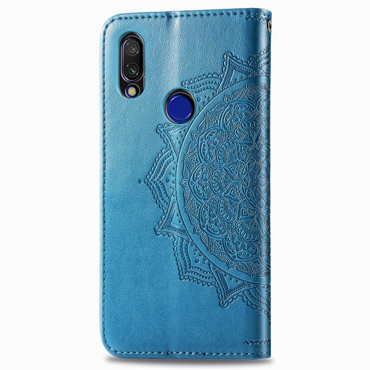 For Xiaomi Redmi 7 Halfway Mandala Embossing Pattern Horizontal Flip Leather Case with Holder & Card Slots & Wallet & Lanyard