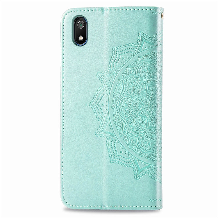 For Xiaomi Redmi 7A Halfway Mandala Embossing Pattern Horizontal Flip Leather Case with Holder & Card Slots & Wallet & Lanyard