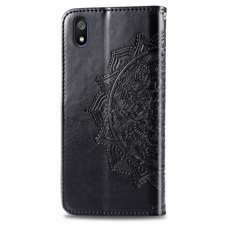 For Xiaomi Redmi 7A Halfway Mandala Embossing Pattern Horizontal Flip Leather Case with Holder & Card Slots & Wallet & Lanyard