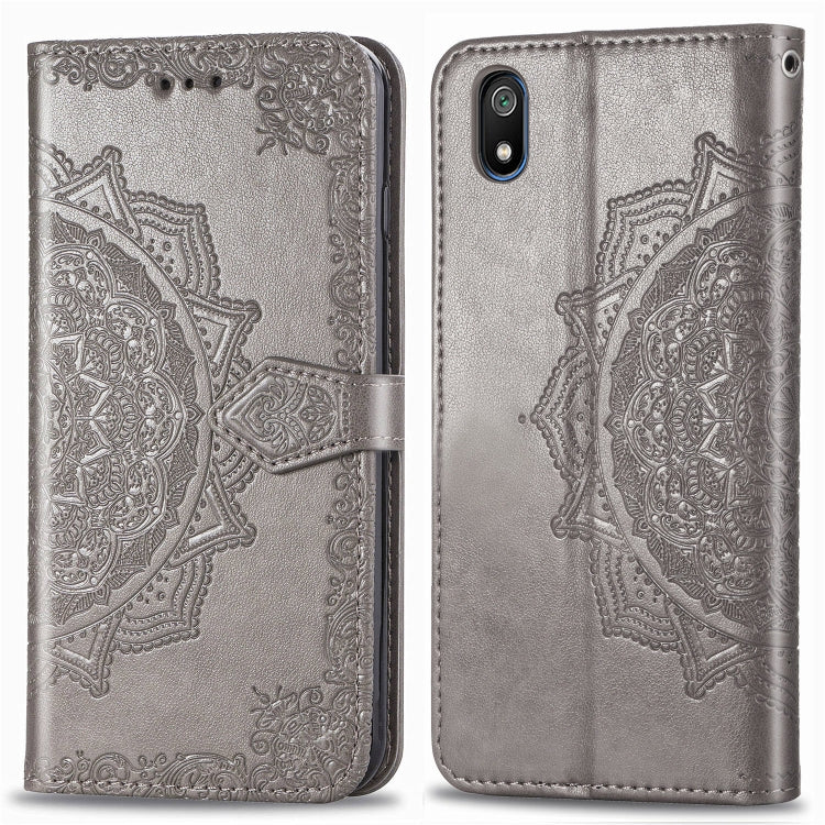 For Xiaomi Redmi 7A Halfway Mandala Embossing Pattern Horizontal Flip Leather Case with Holder & Card Slots & Wallet & Lanyard