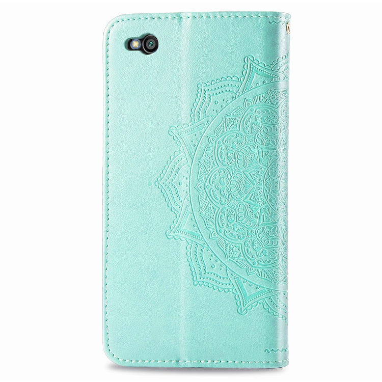 For Xiaomi Redmi GO Halfway Mandala Embossing Pattern Horizontal Flip Leather Case with Holder & Card Slots & Wallet & Lanyard