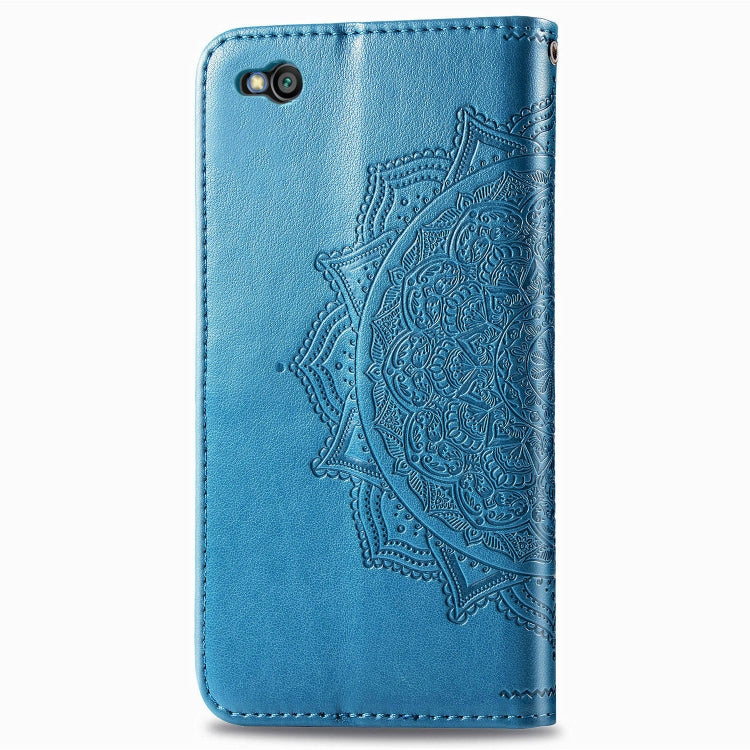 For Xiaomi Redmi GO Halfway Mandala Embossing Pattern Horizontal Flip Leather Case with Holder & Card Slots & Wallet & Lanyard