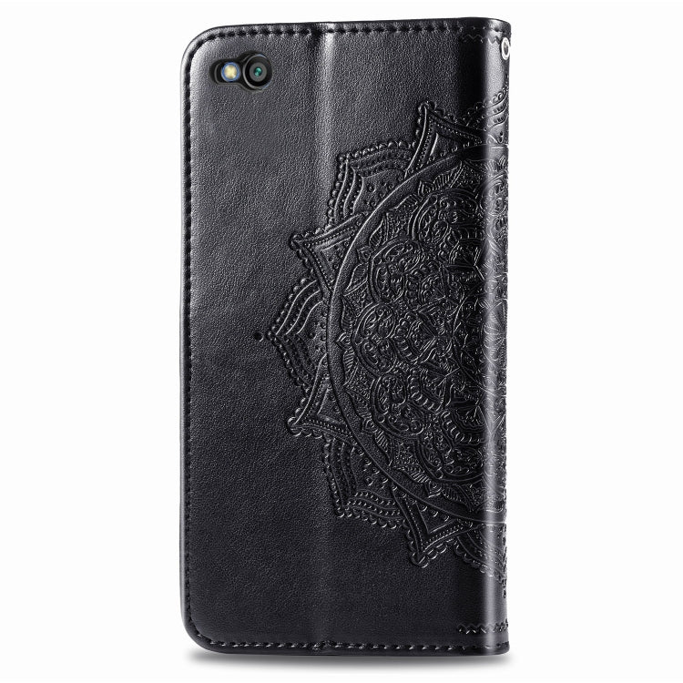 For Xiaomi Redmi GO Halfway Mandala Embossing Pattern Horizontal Flip Leather Case with Holder & Card Slots & Wallet & Lanyard