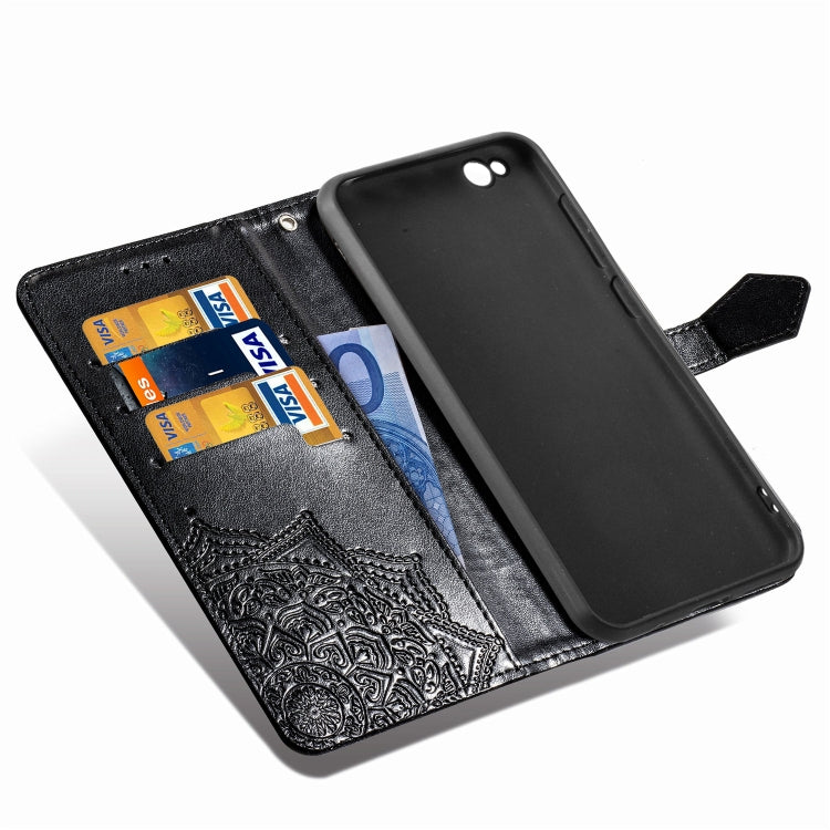 For Xiaomi Redmi GO Halfway Mandala Embossing Pattern Horizontal Flip Leather Case with Holder & Card Slots & Wallet & Lanyard