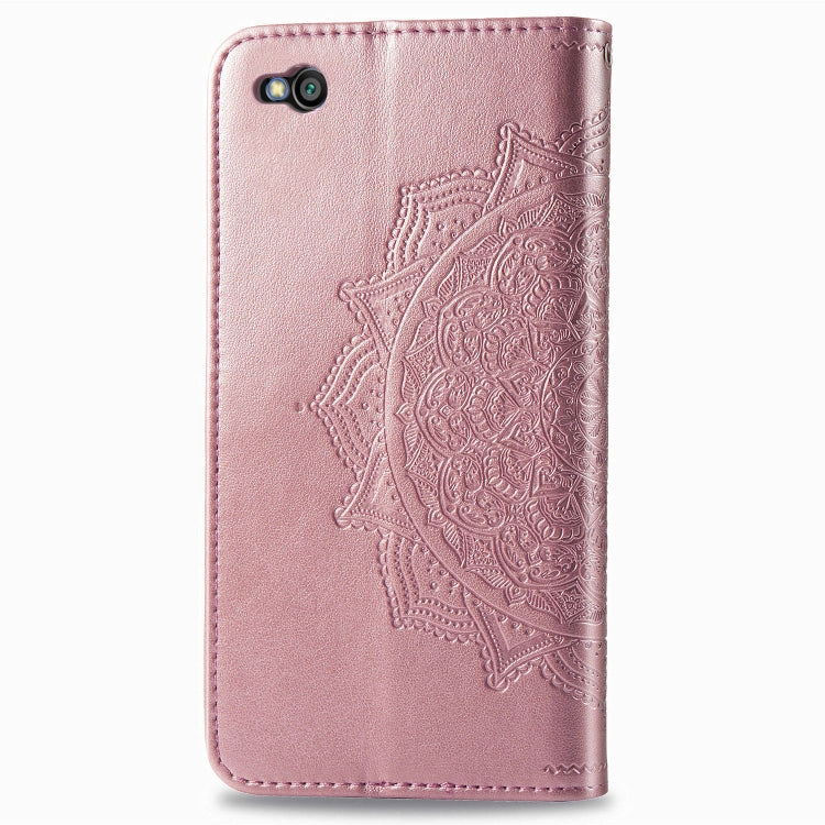 For Xiaomi Redmi GO Halfway Mandala Embossing Pattern Horizontal Flip Leather Case with Holder & Card Slots & Wallet & Lanyard