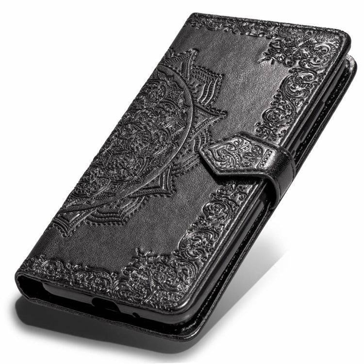 For Xiaomi Redmi 6A / Redmi 6 Halfway Mandala Embossing Pattern Horizontal Flip Leather Case with Holder & Card Slots & Wallet & Lanyard