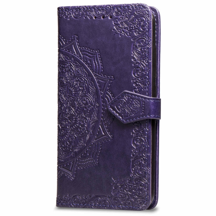 For Xiaomi Redmi 6A / Redmi 6 Halfway Mandala Embossing Pattern Horizontal Flip Leather Case with Holder & Card Slots & Wallet & Lanyard