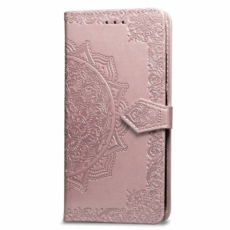 For Xiaomi Redmi 6A / Redmi 6 Halfway Mandala Embossing Pattern Horizontal Flip Leather Case with Holder & Card Slots & Wallet & Lanyard