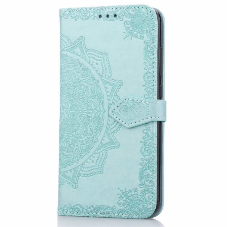 For Xiaomi Mi 8 Lite Halfway Mandala Embossing Pattern Horizontal Flip Leather Case with Holder & Card Slots & Wallet & Lanyard