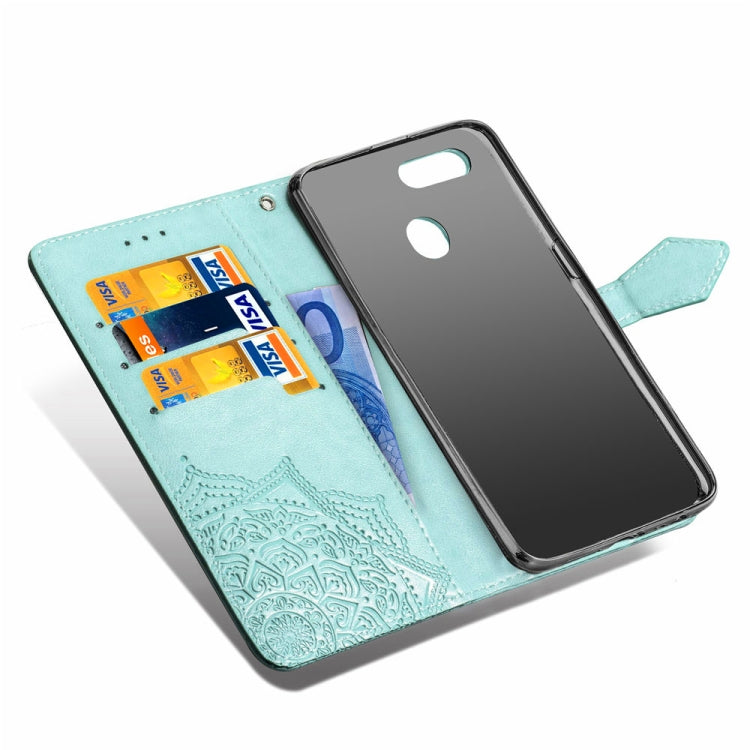 For Xiaomi Mi 8 Lite Halfway Mandala Embossing Pattern Horizontal Flip Leather Case with Holder & Card Slots & Wallet & Lanyard