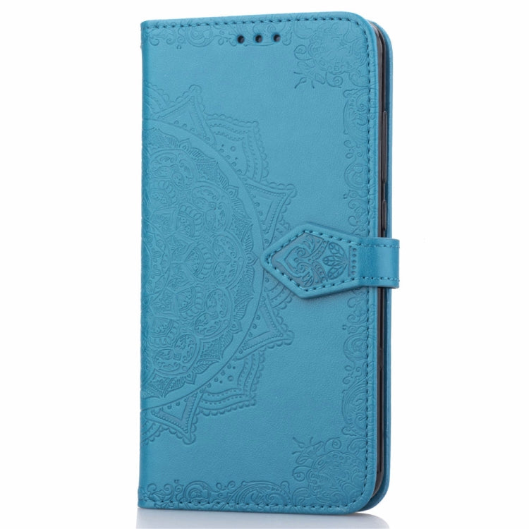 For Xiaomi Mi 8 Lite Halfway Mandala Embossing Pattern Horizontal Flip Leather Case with Holder & Card Slots & Wallet & Lanyard