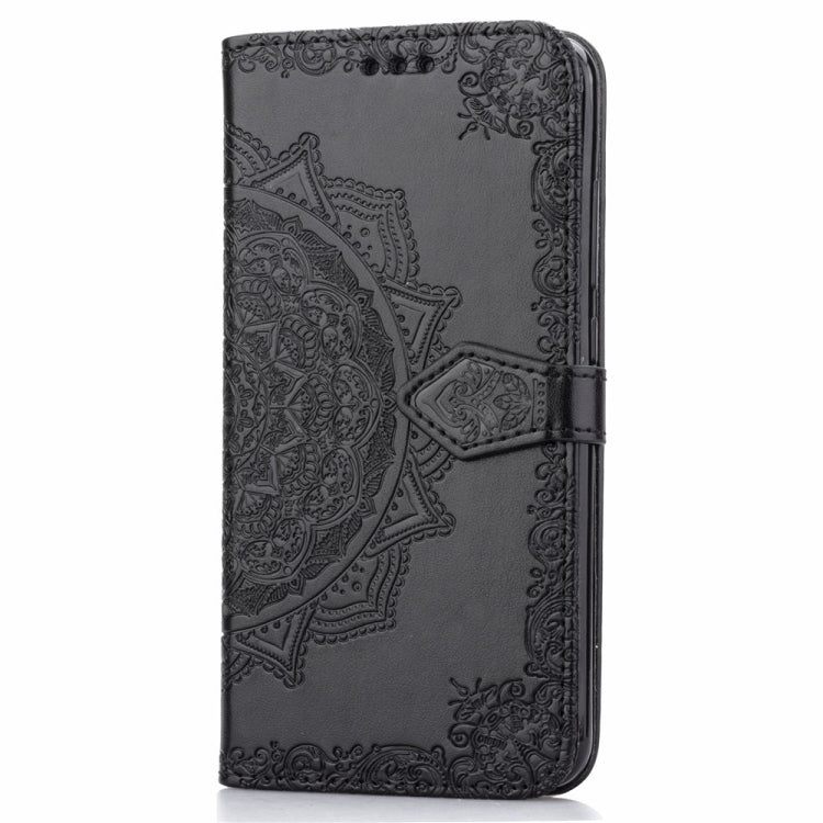 For Xiaomi Mi 8 Lite Halfway Mandala Embossing Pattern Horizontal Flip Leather Case with Holder & Card Slots & Wallet & Lanyard