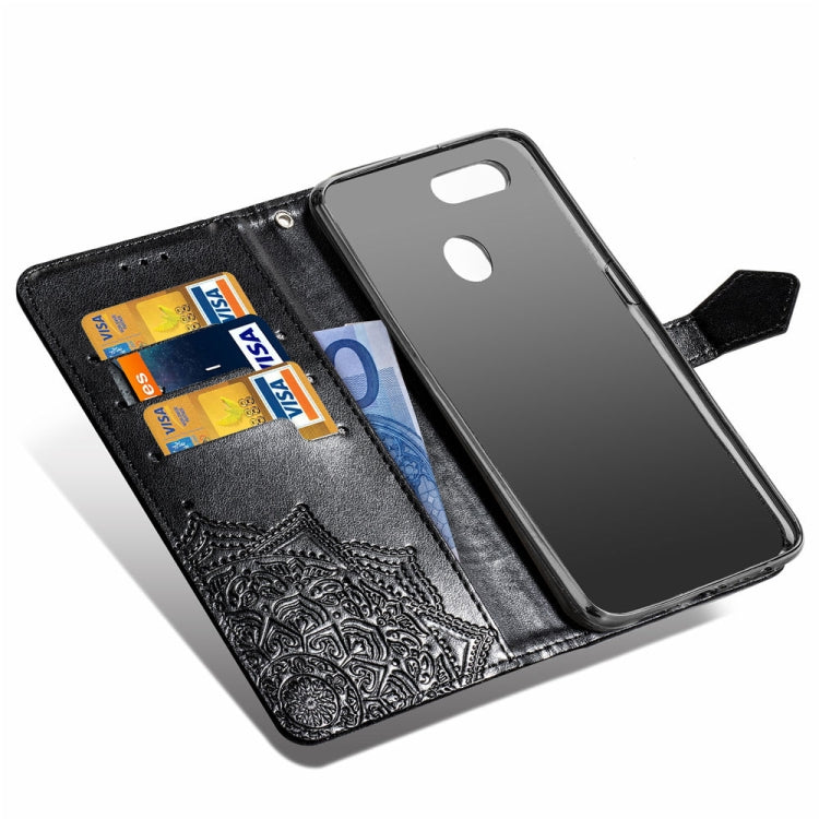 For Xiaomi Mi 8 Lite Halfway Mandala Embossing Pattern Horizontal Flip Leather Case with Holder & Card Slots & Wallet & Lanyard