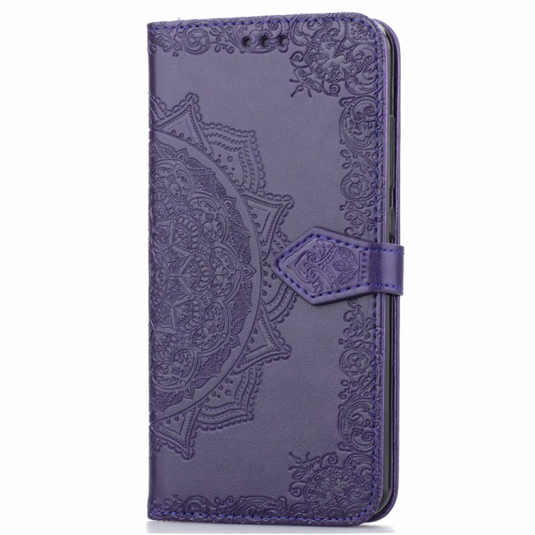 For Xiaomi Mi 8 Lite Halfway Mandala Embossing Pattern Horizontal Flip Leather Case with Holder & Card Slots & Wallet & Lanyard