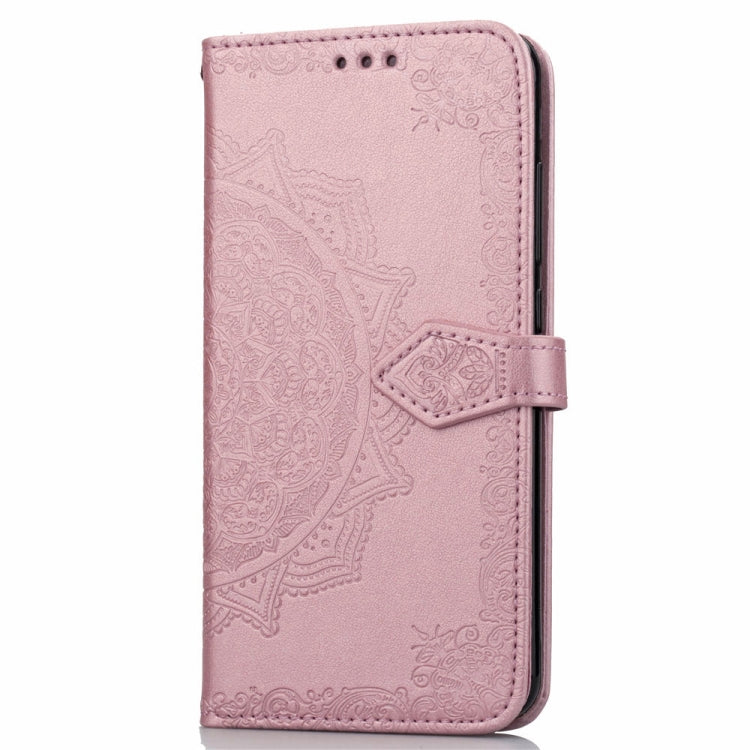 For Xiaomi Mi 8 Lite Halfway Mandala Embossing Pattern Horizontal Flip Leather Case with Holder & Card Slots & Wallet & Lanyard
