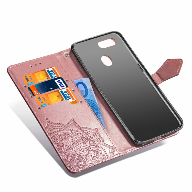 For Xiaomi Mi 8 Lite Halfway Mandala Embossing Pattern Horizontal Flip Leather Case with Holder & Card Slots & Wallet & Lanyard