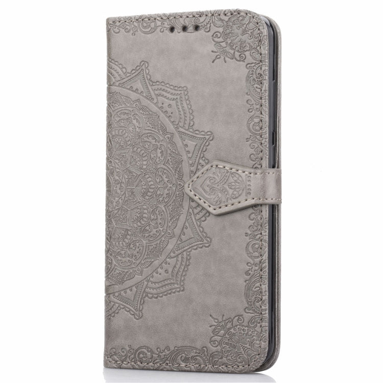 For Xiaomi Mi 8 Lite Halfway Mandala Embossing Pattern Horizontal Flip Leather Case with Holder & Card Slots & Wallet & Lanyard