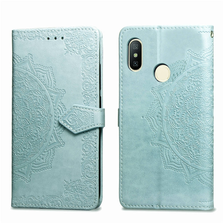 For Xiaomi Mi Max 3 Halfway Mandala Embossing Pattern Horizontal Flip Leather Case with Holder & Card Slots & Wallet & Lanyard