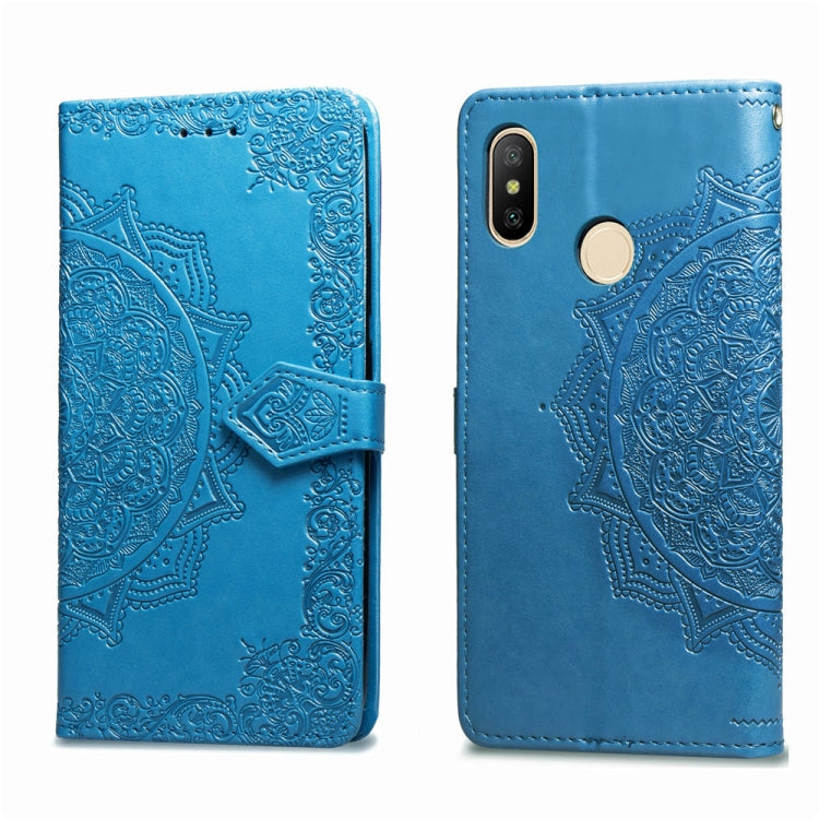 For Xiaomi Mi Max 3 Halfway Mandala Embossing Pattern Horizontal Flip Leather Case with Holder & Card Slots & Wallet & Lanyard