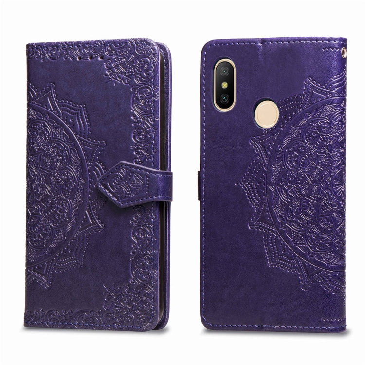 For Xiaomi Mi Max 3 Halfway Mandala Embossing Pattern Horizontal Flip Leather Case with Holder & Card Slots & Wallet & Lanyard
