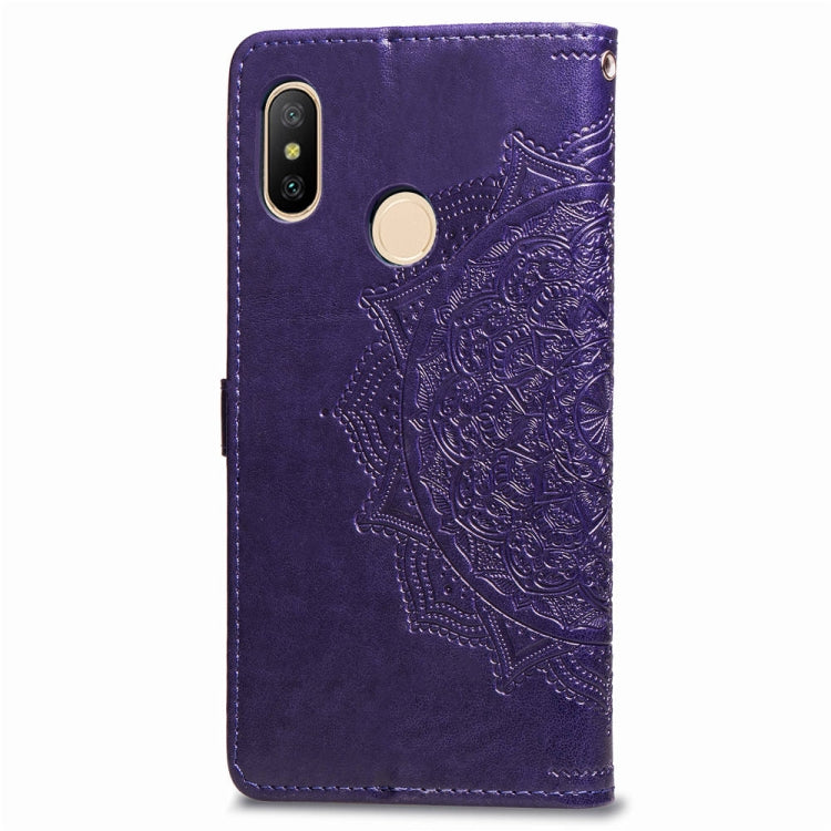 For Xiaomi Mi Max 3 Halfway Mandala Embossing Pattern Horizontal Flip Leather Case with Holder & Card Slots & Wallet & Lanyard