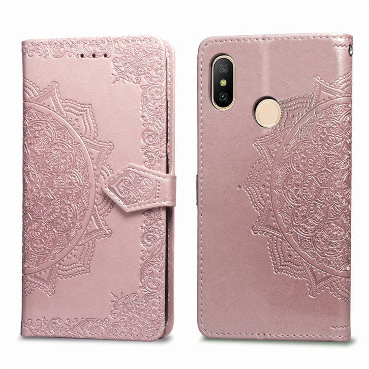 For Xiaomi Mi Max 3 Halfway Mandala Embossing Pattern Horizontal Flip Leather Case with Holder & Card Slots & Wallet & Lanyard