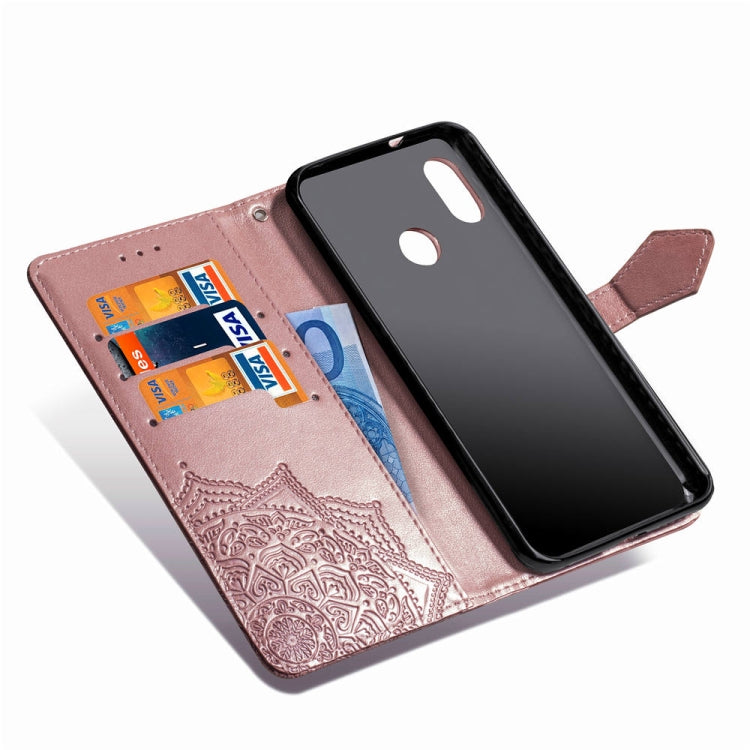 For Xiaomi Mi Max 3 Halfway Mandala Embossing Pattern Horizontal Flip Leather Case with Holder & Card Slots & Wallet & Lanyard