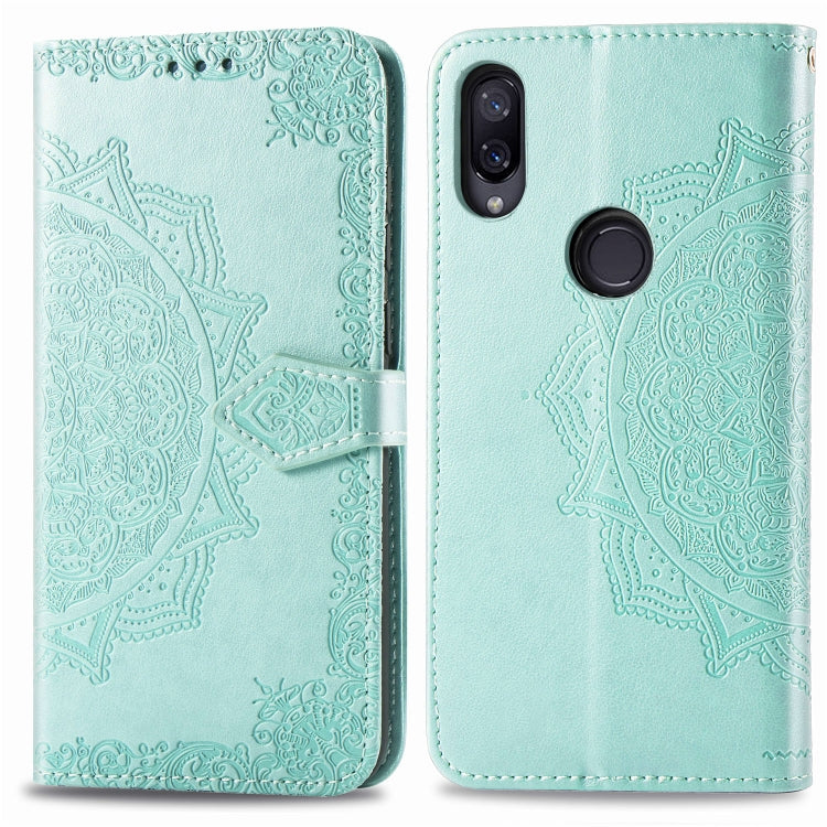 For Xiaomi Mi Play Halfway Mandala Embossing Pattern Horizontal Flip Leather Case with Holder & Card Slots & Wallet & Lanyard